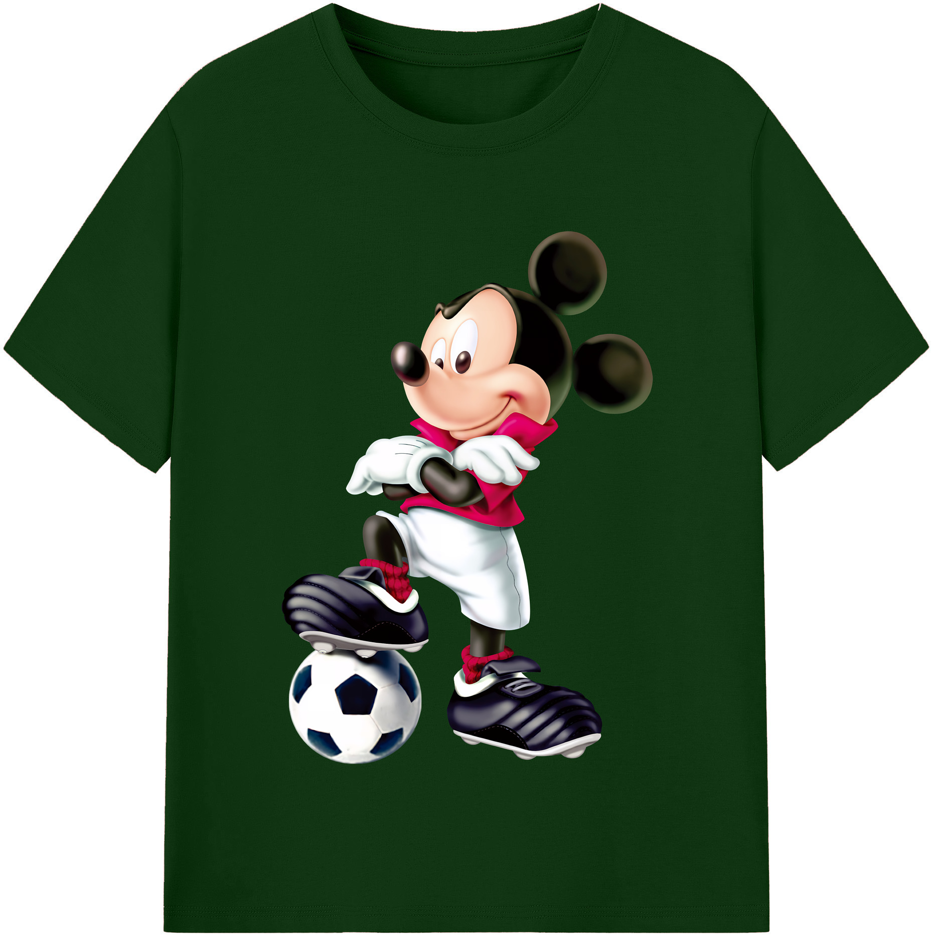 （画像用） ミッキーマウス Mickey Mouse 綿100％半袖Tシャツ（フロントプリント）